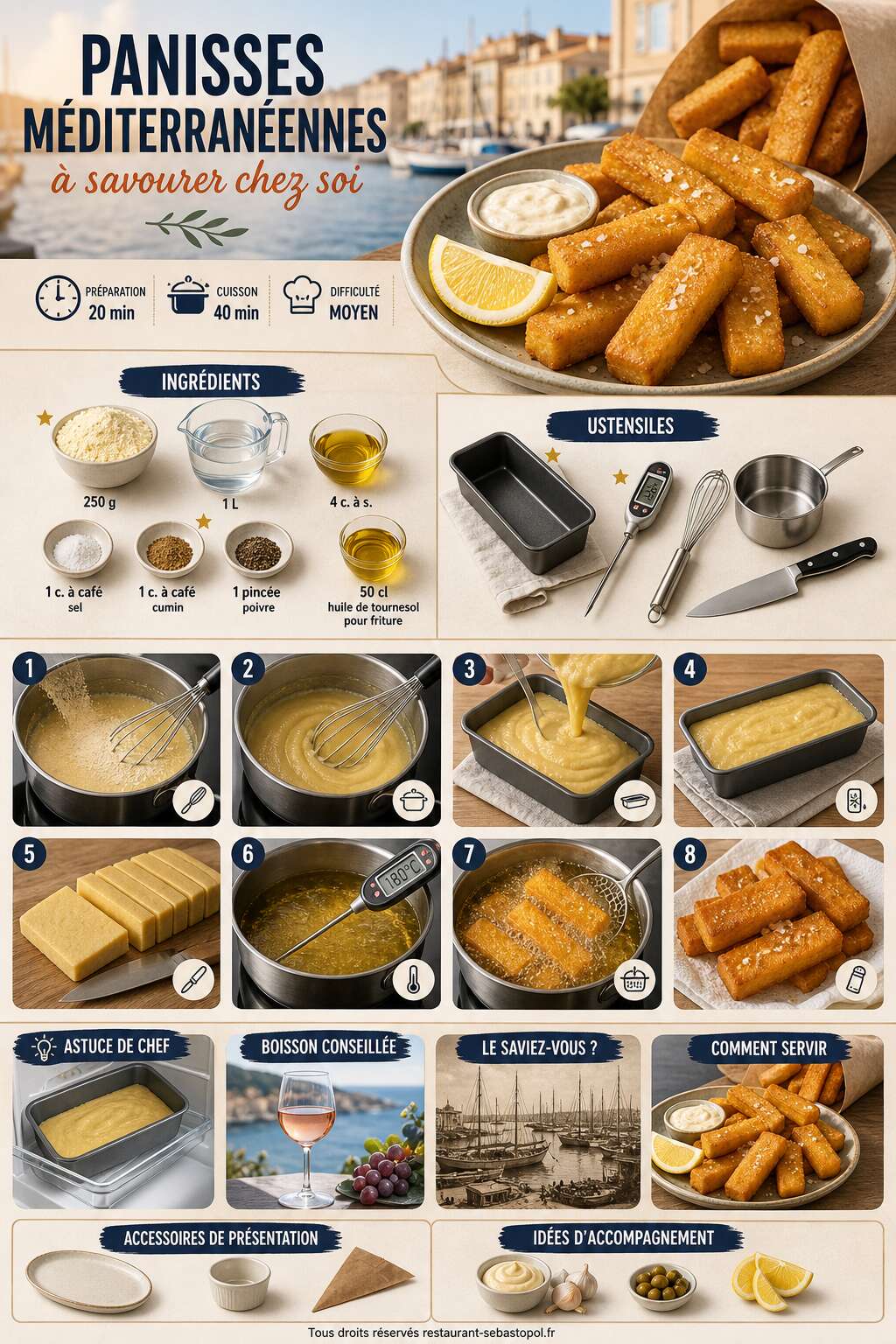 Fiche recette Panisses m&eacute;diterran&eacute;ennes &agrave; savourer chez soi