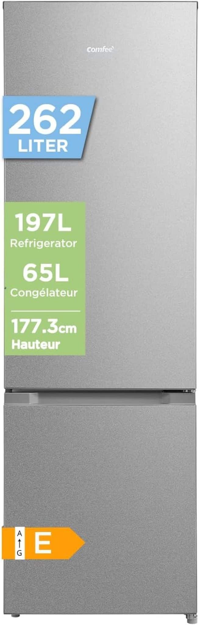 Test du réfrigérateur Comfee' RCB268LS2EU : 262L en acier inoxydable
